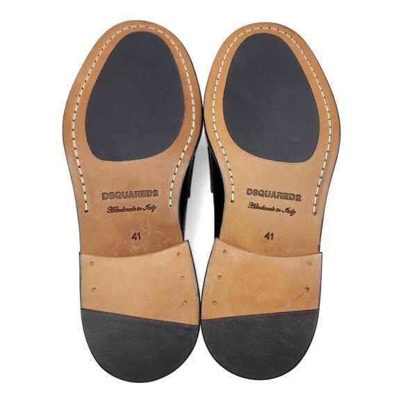 Dsquared2 Gothic Leather Loafers in Black - Picture 9 of 11